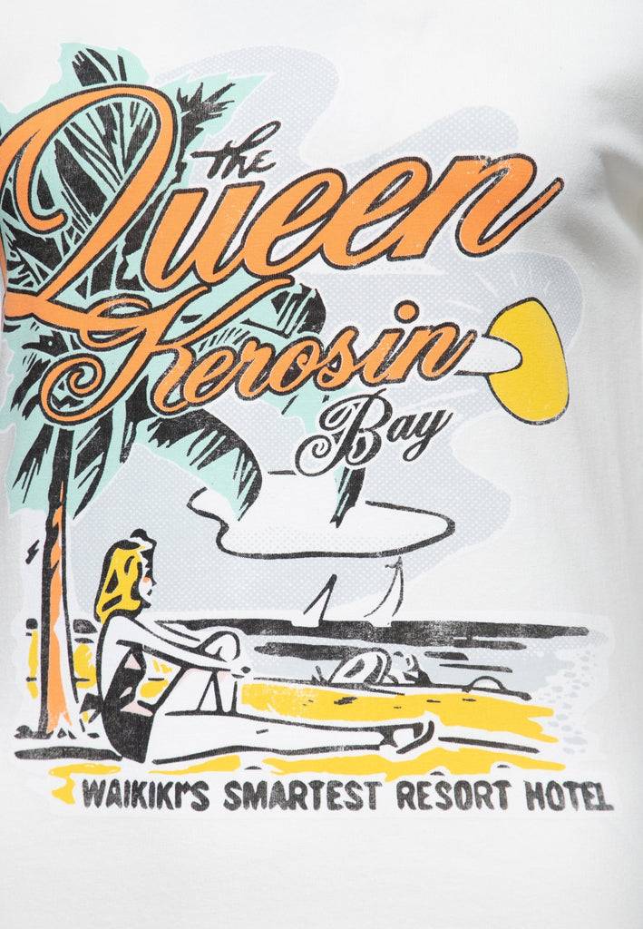 Queen Kerosin Print T-Shirt «Queens Bay» Große Rabatte