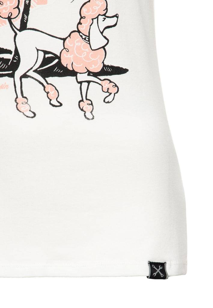 Queen Kerosin T-Shirt «Chi Chi Beach Poodle» Räumungsverkauf