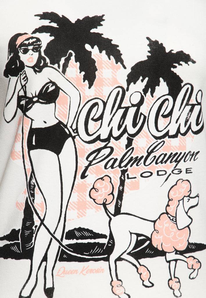 Queen Kerosin T-Shirt «Chi Chi Beach Poodle» Räumungsverkauf