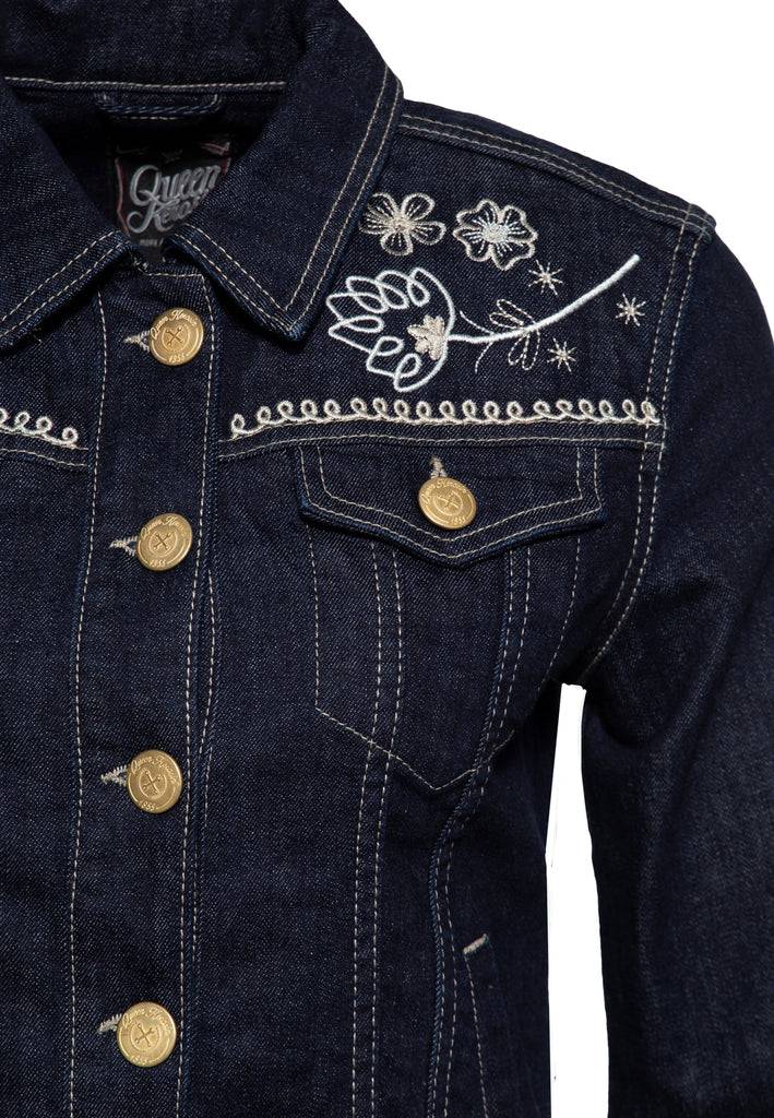 Queen Kerosin Western Jeansjacke Riesige Ersparnisse