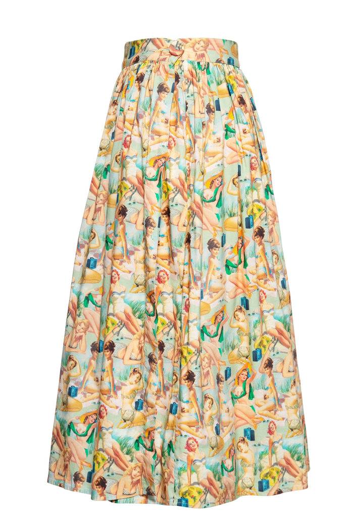 Queen Kerosin Swing Wickelrock mit Pin-Up All-Over-Print «Pin-Up» Zeitbegrenzte Promotion