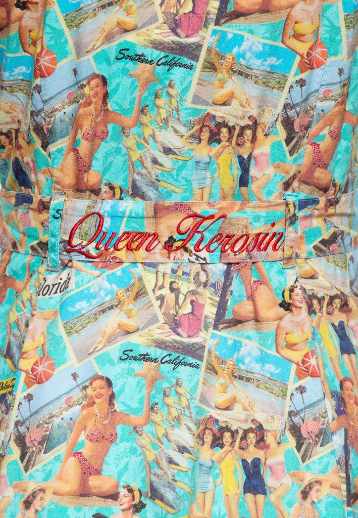 Queen Kerosin Swing Kleid «Blue Heaven» Super Rabatt