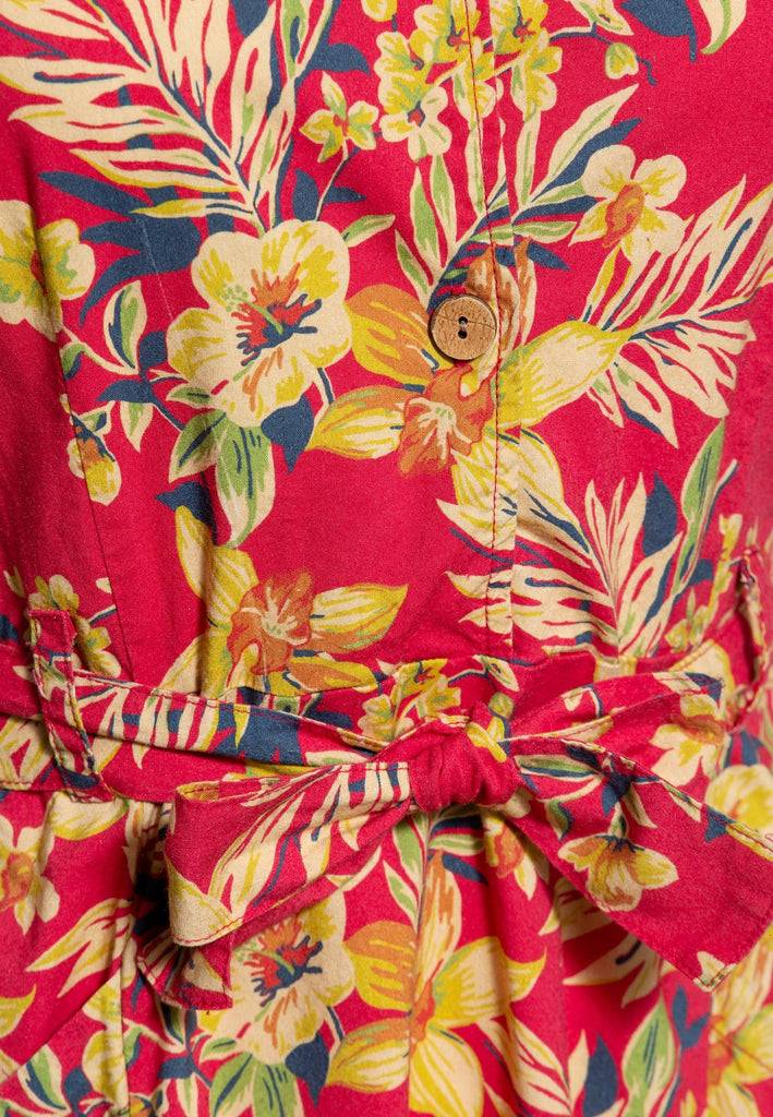 Queen Kerosin Swing Kleid «Hawaii Red» Riesige Rabatte