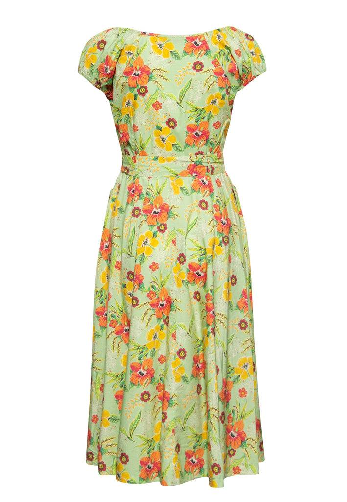 Queen Kerosin Swing Kleid «Hibiskus» 50% Rabatt mit kostenlosem Versand