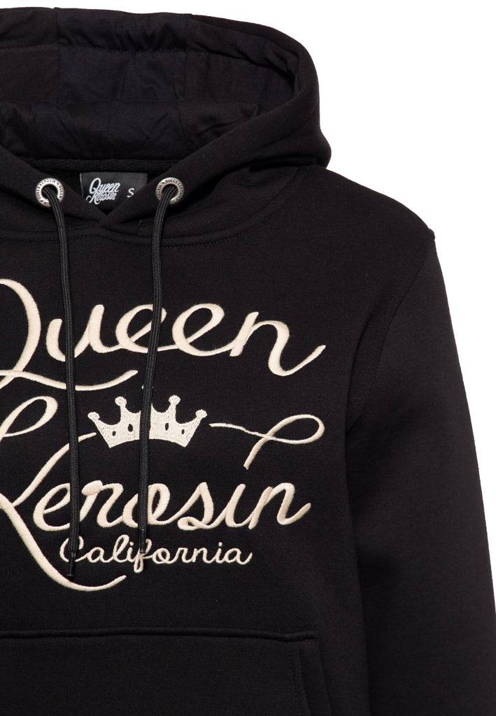 Queen Kerosin Hoodie mit Stickerei «Q California» Begrenzt auf 3 Tage