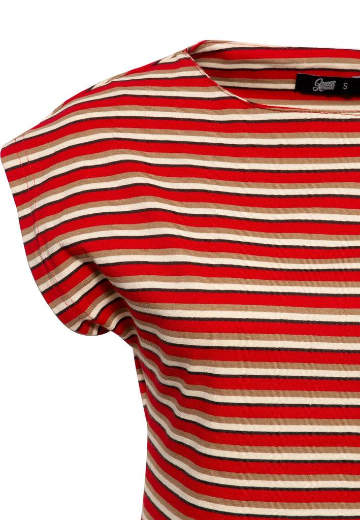 Queen Kerosin T-Shirt mit U-Boot Ausschnitt Angebote