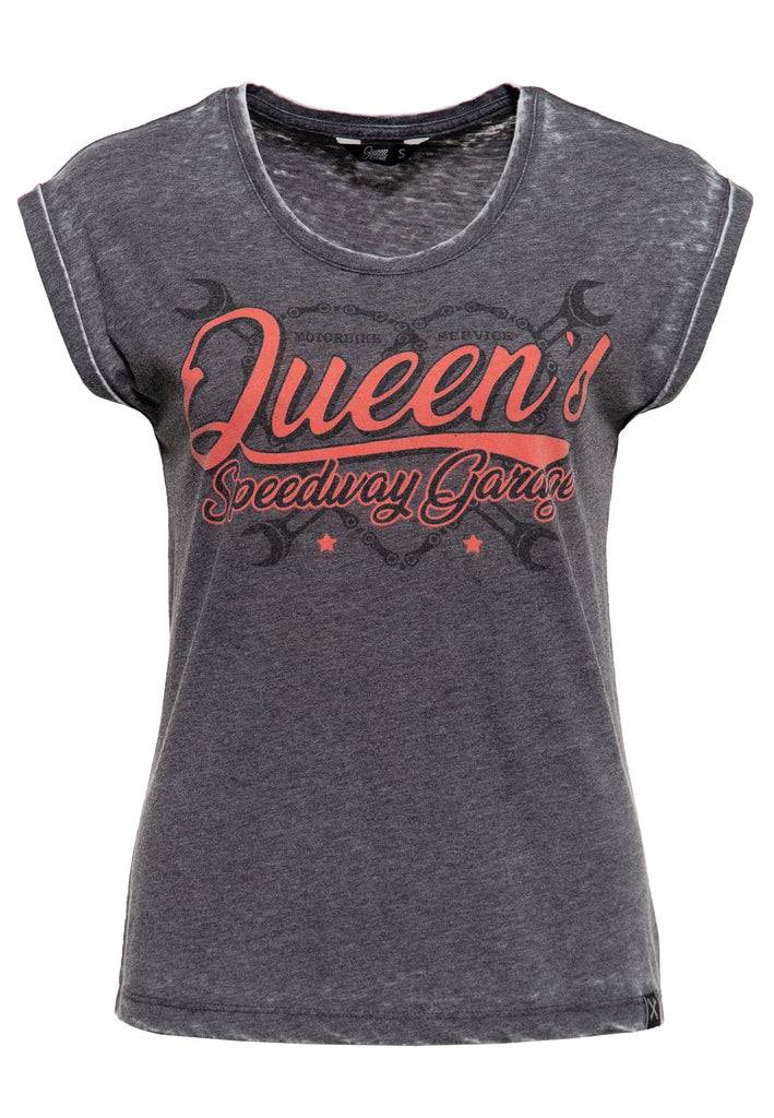 Queen Kerosin T-Shirt «Queen's Speedway Garage» im Angebot