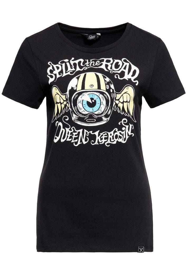 Queen Kerosin T-Shirt «Split The Road» Rabatt