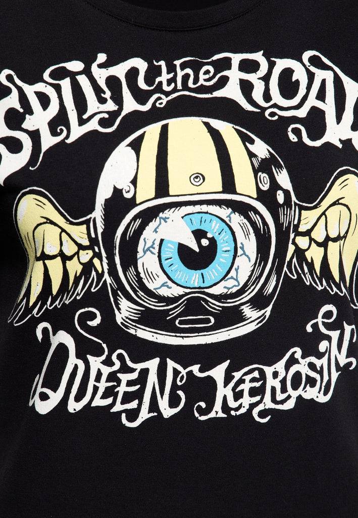Queen Kerosin T-Shirt «Split The Road» Rabatt