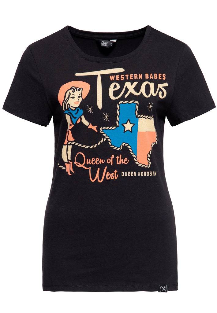 Queen Kerosin T-Shirt «Western Babes» Günstig kaufen