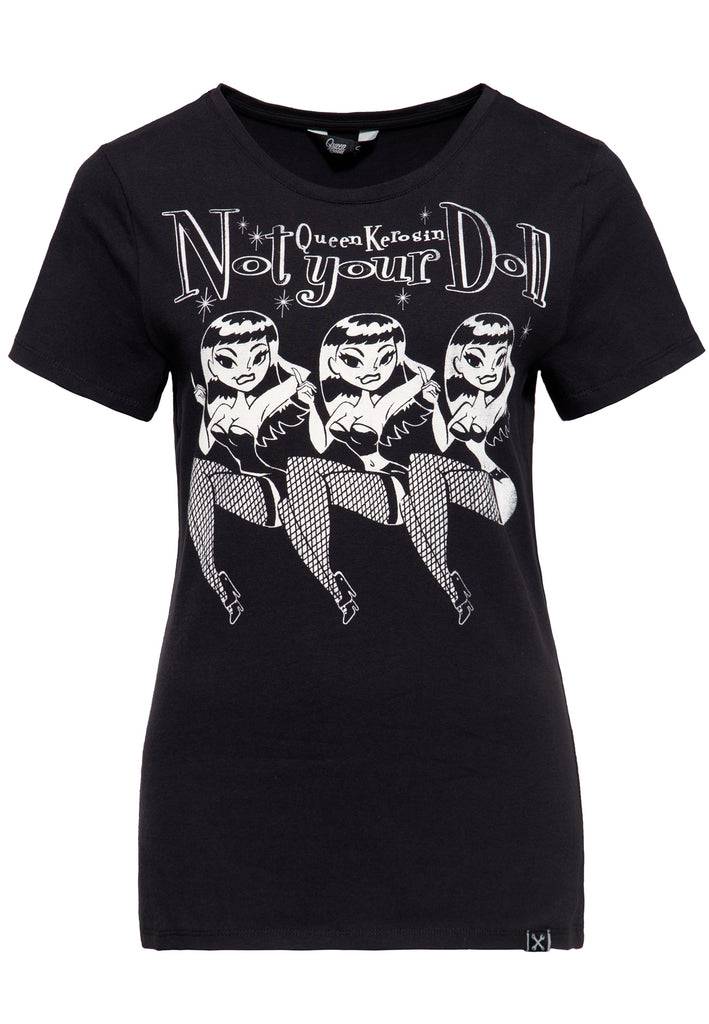 Queen Kerosin T-Shirt «Not your Doll» Großer Ausverkauf