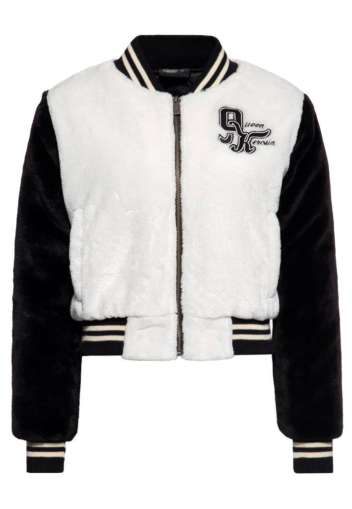 Queen Kerosin College Fake-Fur Jacke «Wild Cats» Begrenztes Angebot