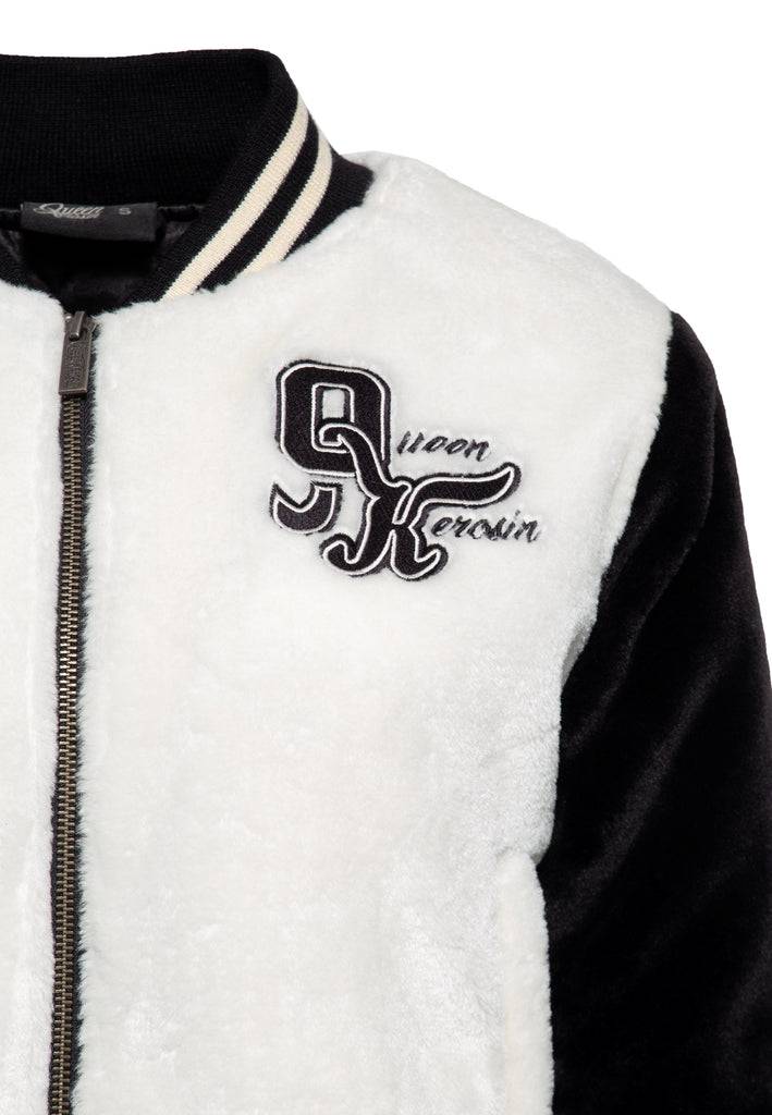 Queen Kerosin College Fake-Fur Jacke «Wild Cats» Begrenztes Angebot