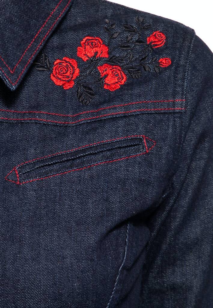 Queen Kerosin Western Overall «Roses» Cyber Monday