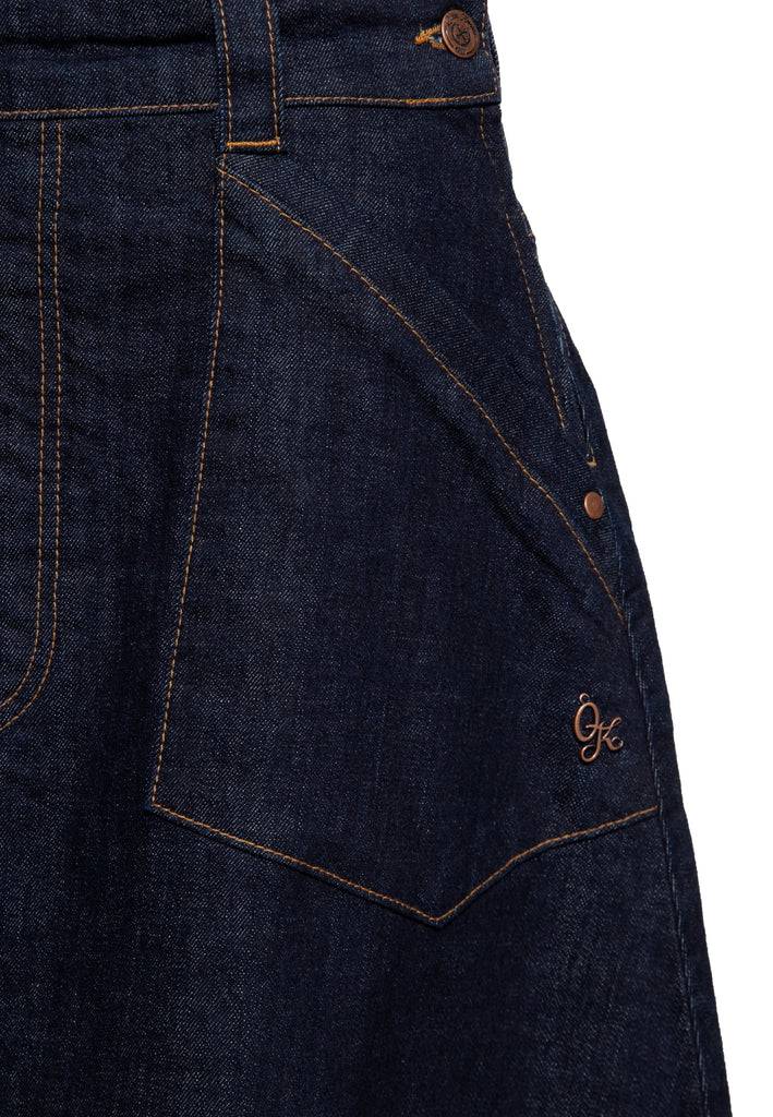 Queen Kerosin Denim Swing Latz-Kleid Valentinstagsangebot