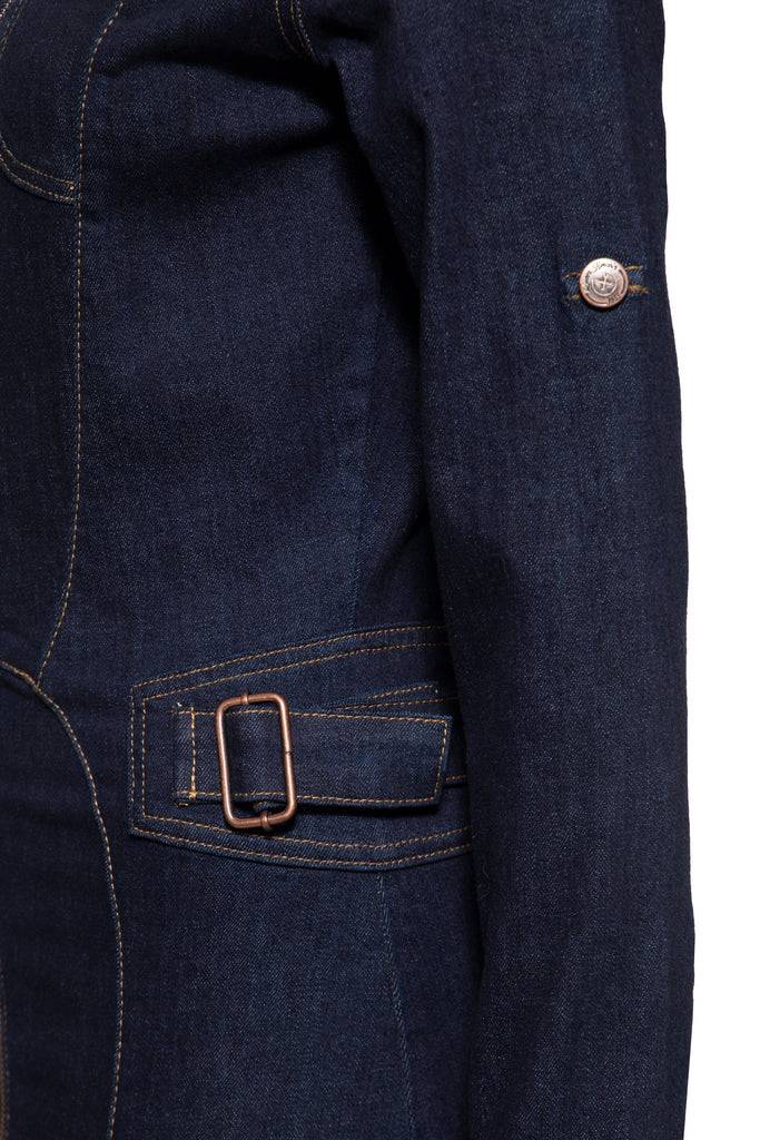 Queen Kerosin Denim Workwear Pencil Kleid Neueste Mode