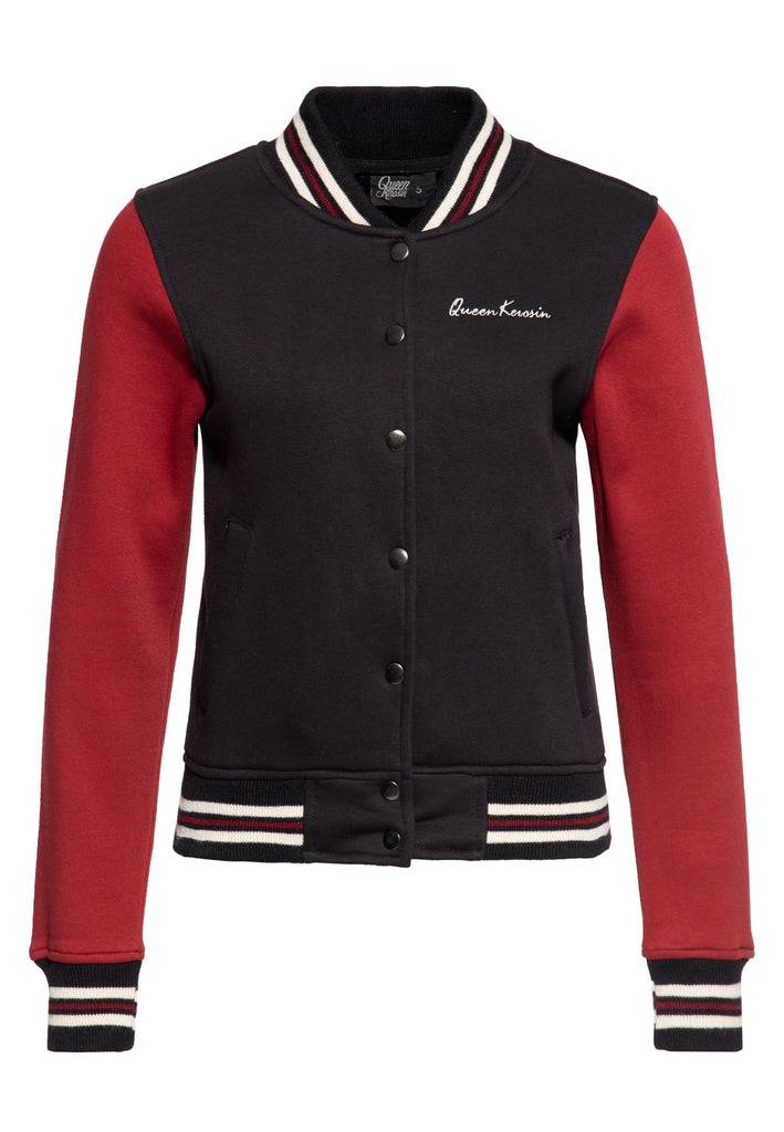 Queen Kerosin College Sweatjacke «Queen of the Road» Räumungsverkauf