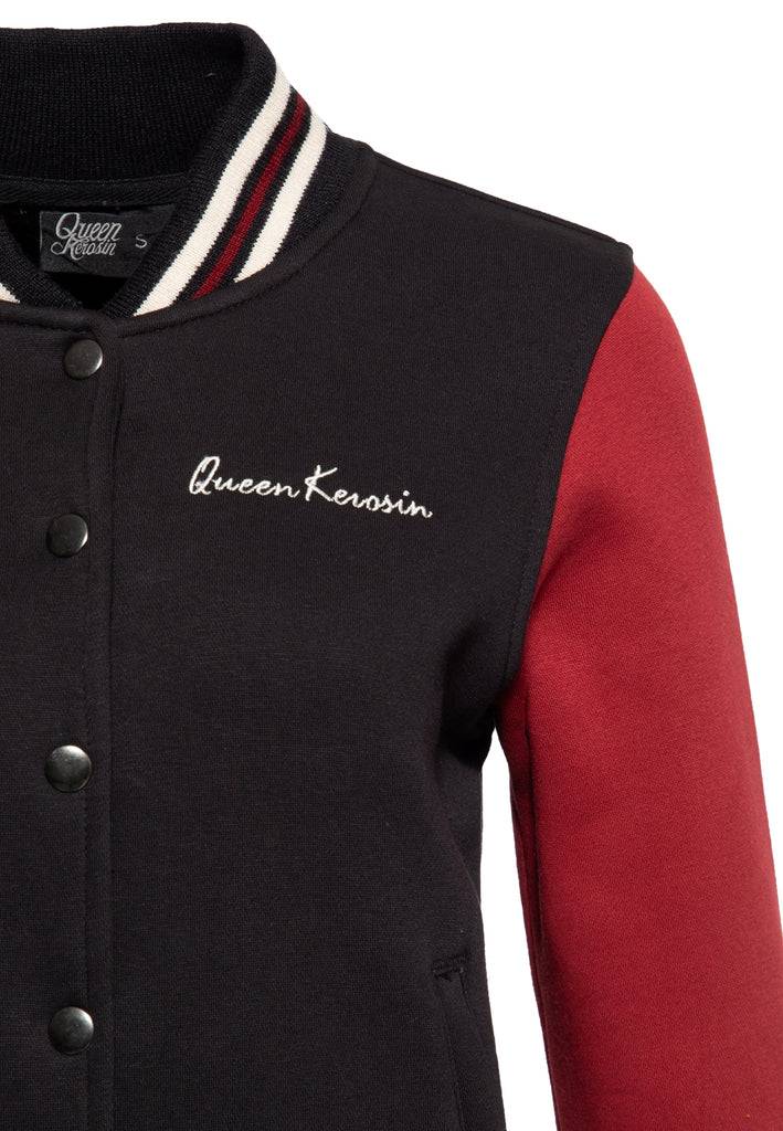 Queen Kerosin College Sweatjacke «Queen of the Road» Räumungsverkauf