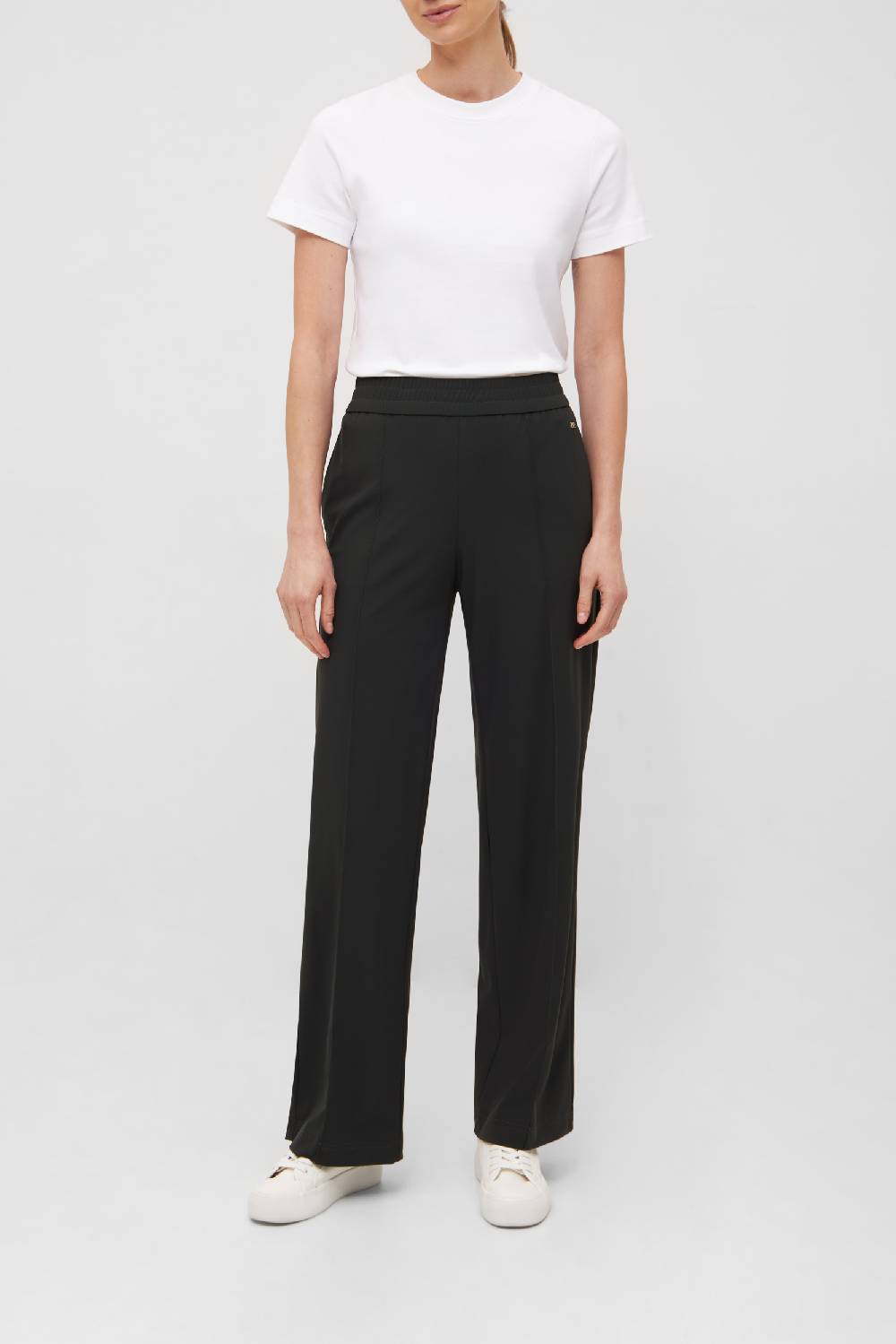 Raffaello Rossi Marlenehose Wide Leg lang Mid Waist schwarz: COSMEA Angebote
