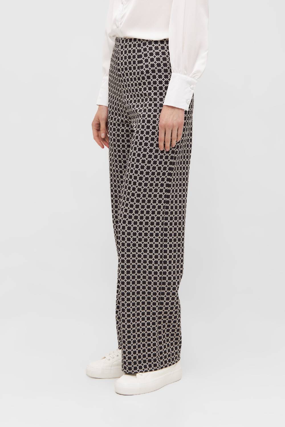 Raffaello Rossi Marlenehose Wide Leg lang Mid Waist gemustert: ELAINE