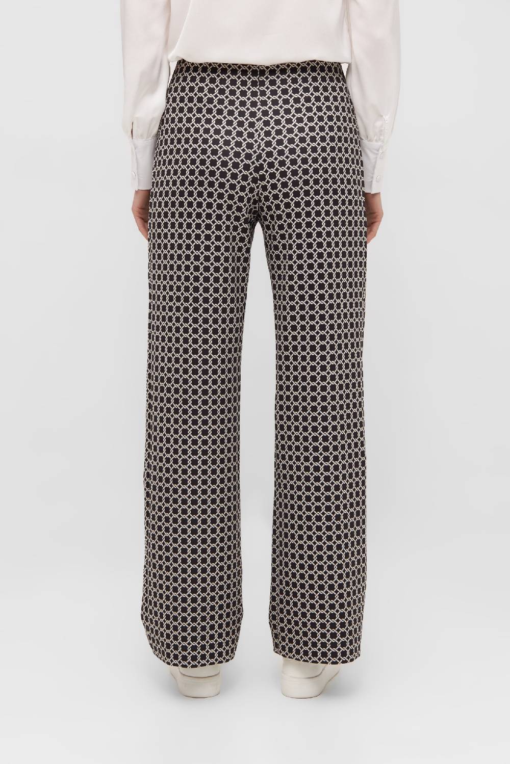 Raffaello Rossi Marlenehose Wide Leg lang Mid Waist gemustert: ELAINE Outlet