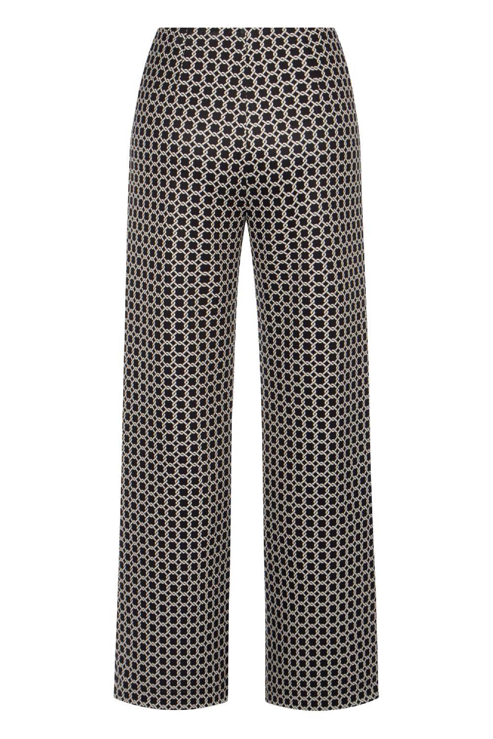 Raffaello Rossi Marlenehose Wide Leg lang Mid Waist gemustert: ELAINE Outlet