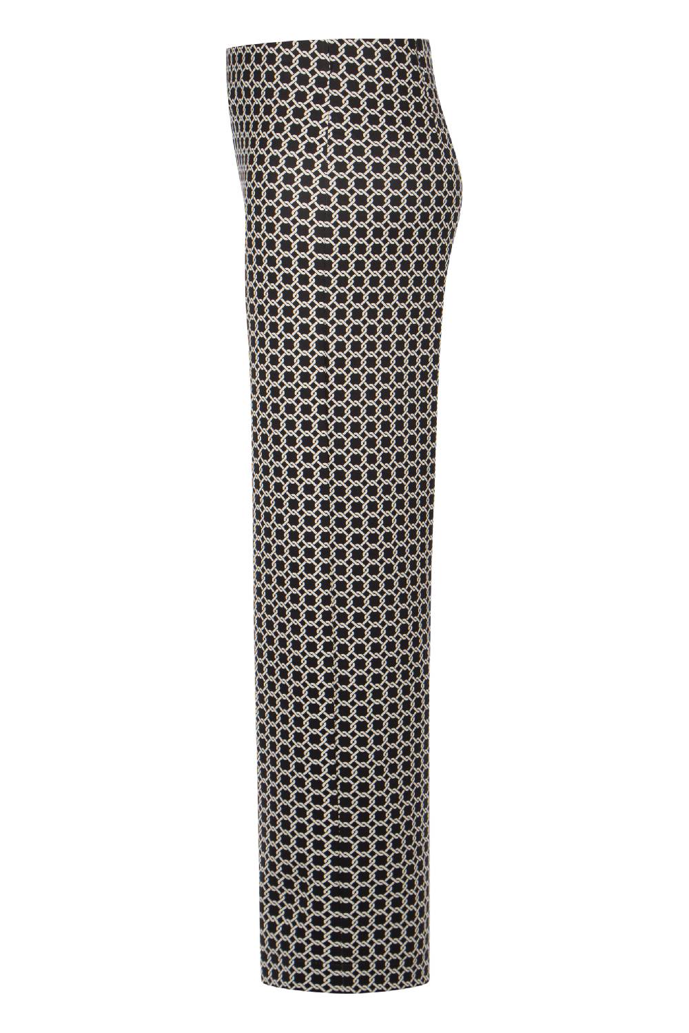 Raffaello Rossi Marlenehose Wide Leg lang Mid Waist gemustert: ELAINE Outlet