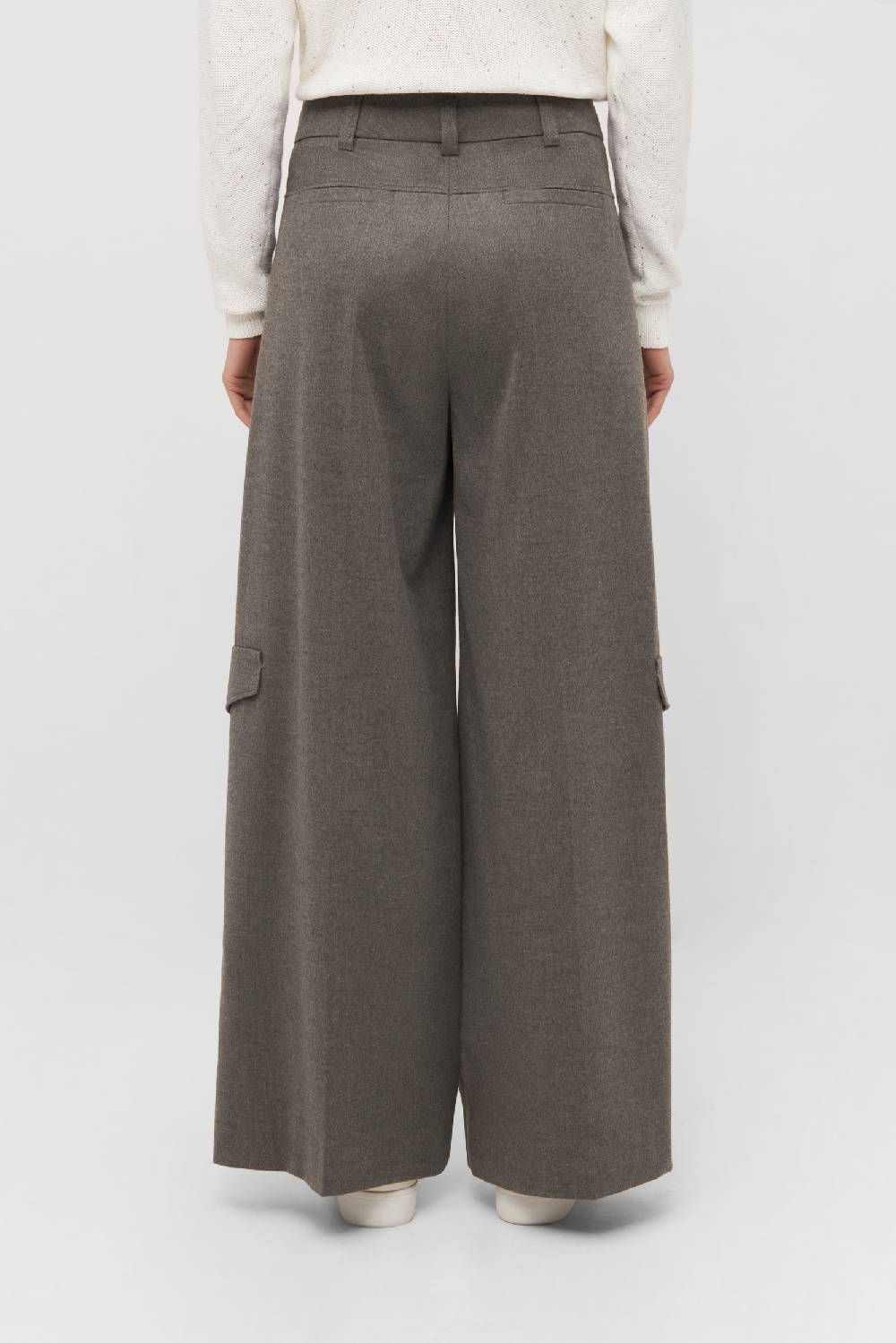 Raffaello Rossi Cargo Wide Leg lang High Waist grau: JASCHA Auslauf