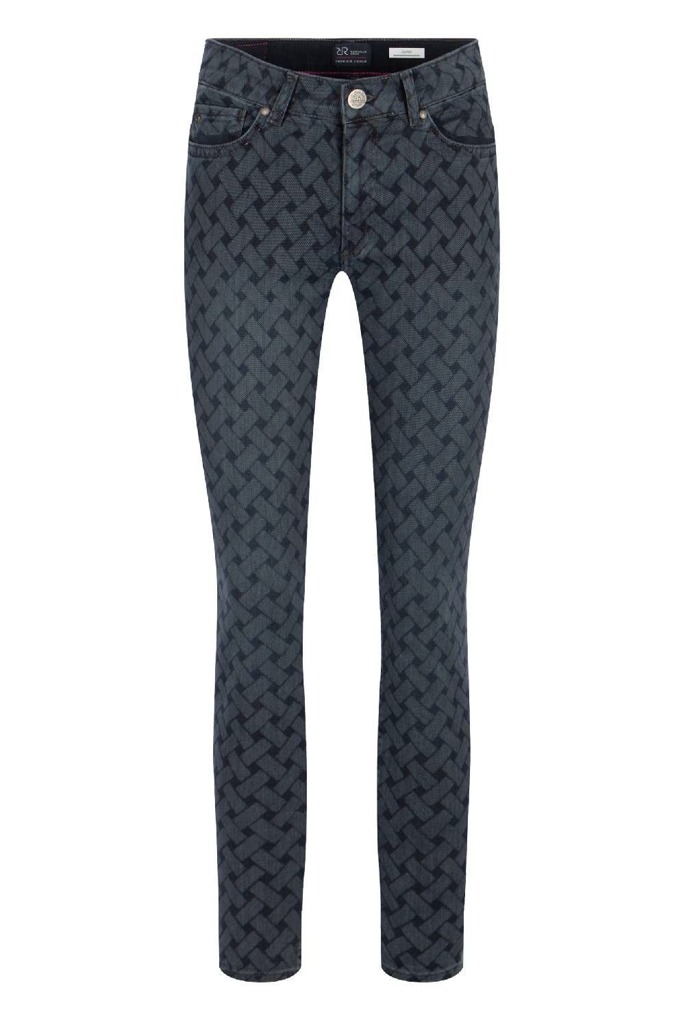 Raffaello Rossi 5-Pocket Slim lang Mid Waist gemustert: SUZY L im Angebot