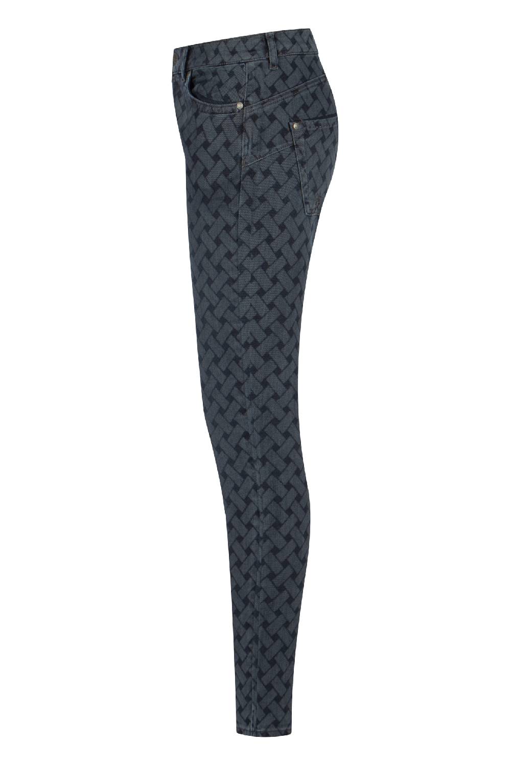 Raffaello Rossi 5-Pocket Slim lang Mid Waist gemustert: SUZY L im Angebot