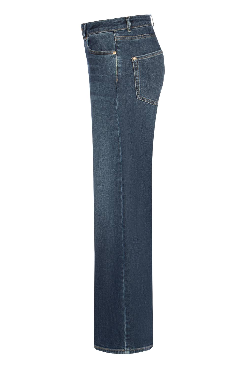 Raffaello Rossi Bootcut Wide Leg lang High Waist blau: SVENTY Online Outlet