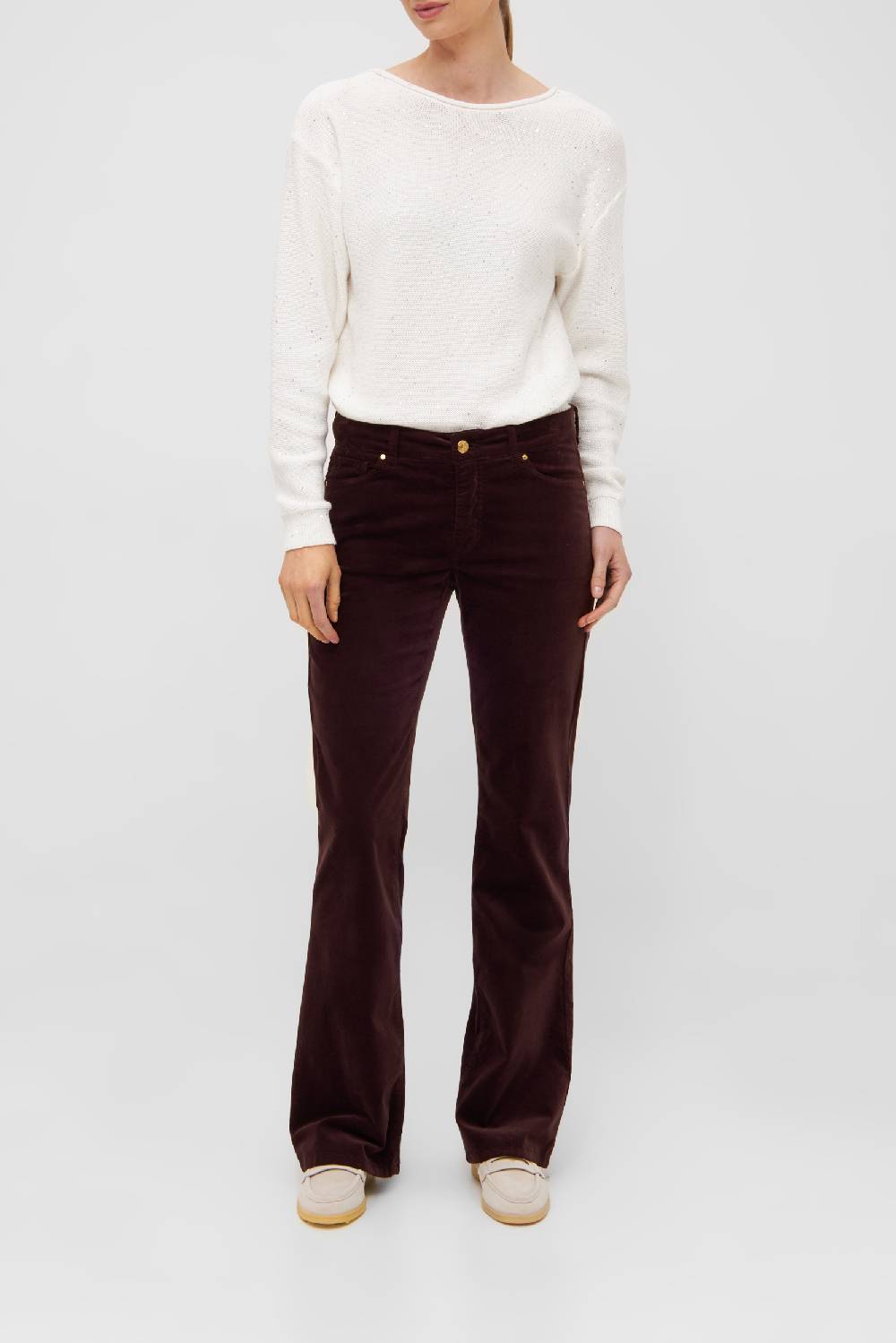 Raffaello Rossi Bootcut Slim lang Mid Waist schwarz: VIC FLARED Günstiger Verkauf