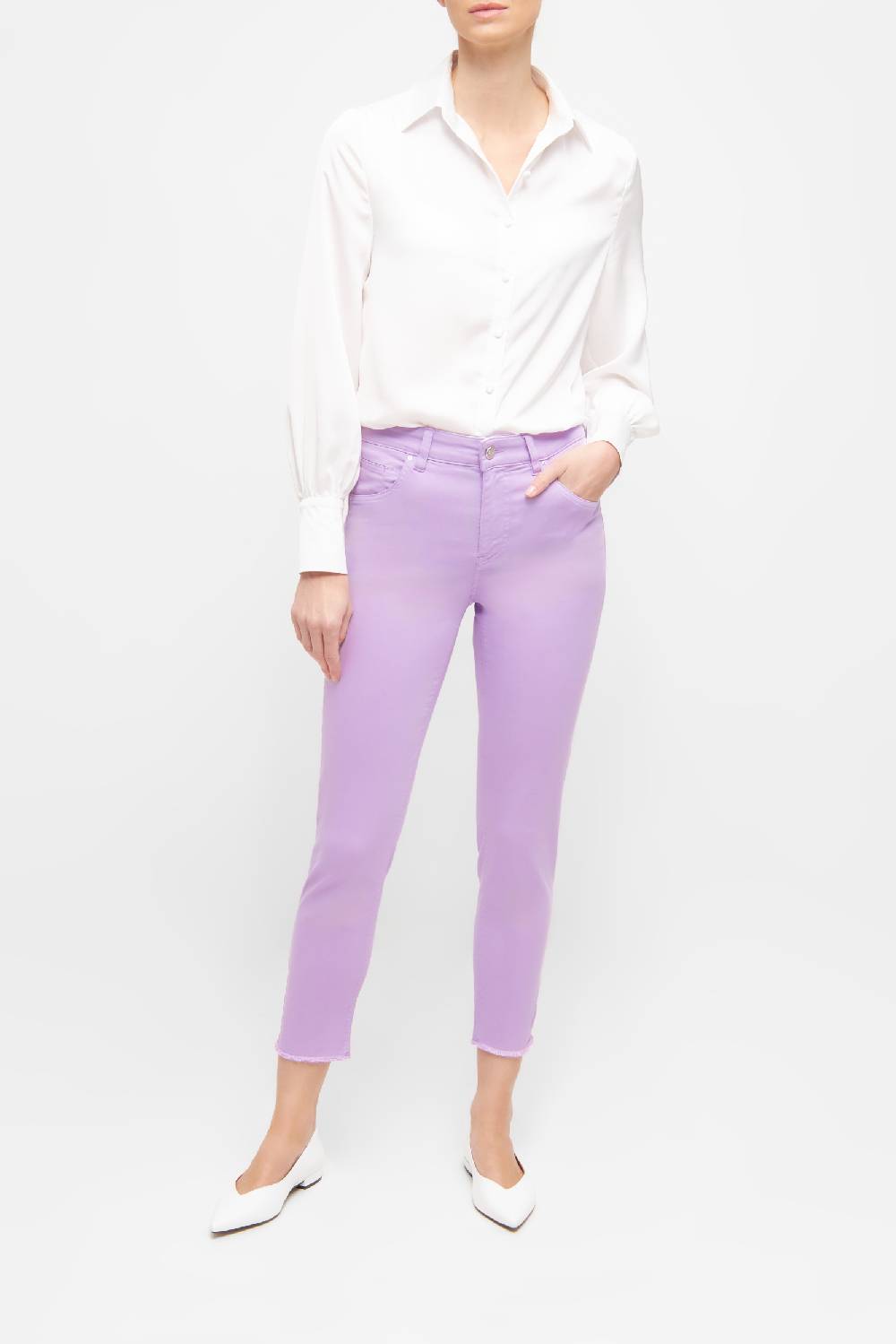 Raffaello Rossi 5-Pocket Slim verkürzt -7/8 Mid Waist rot: AMAL 7/8 Online