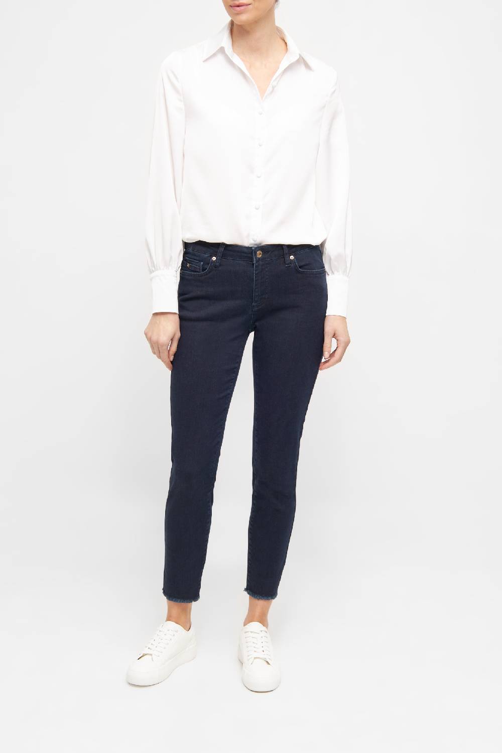Raffaello Rossi 5-Pocket Slim verkürzt -7/8 Mid Waist schwarz: JANE Outlet