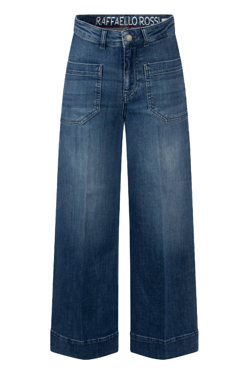 Raffaello Rossi 5-Pocket Wide Leg verkürzt -6/8 High Waist blau: MIRU 6/8 Angebote