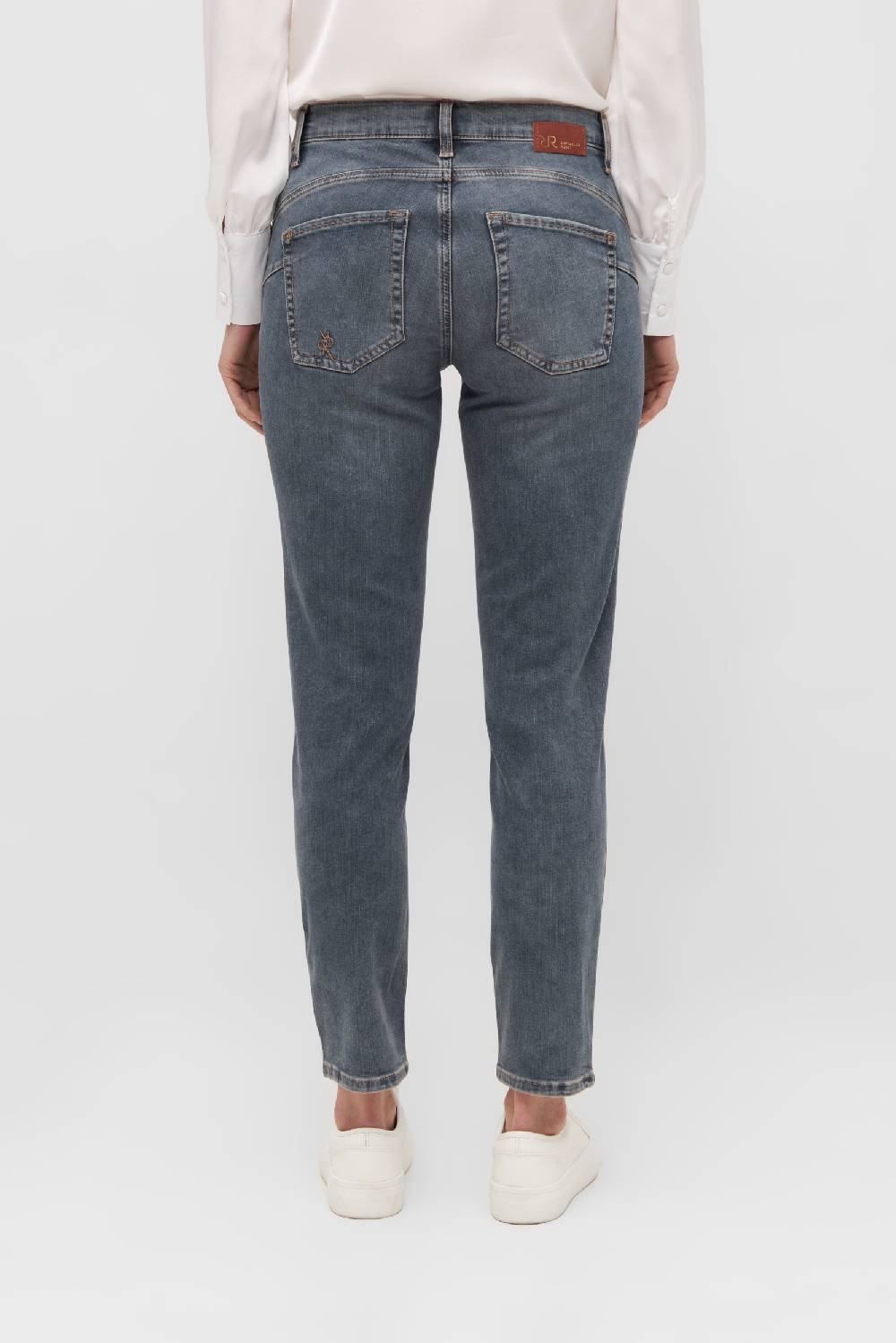 Raffaello Rossi 5-Pocket Slim lang Low Waist grau: SUZY Fabrikverkauf