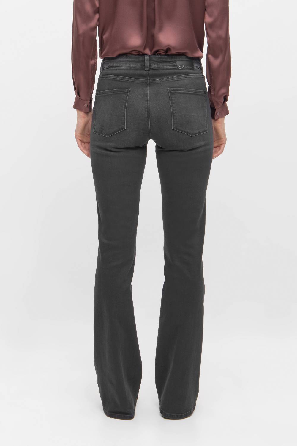 Raffaello Rossi 5-Pocket Wide Leg lang Mid Waist grau: VIC FLARED Auslauf