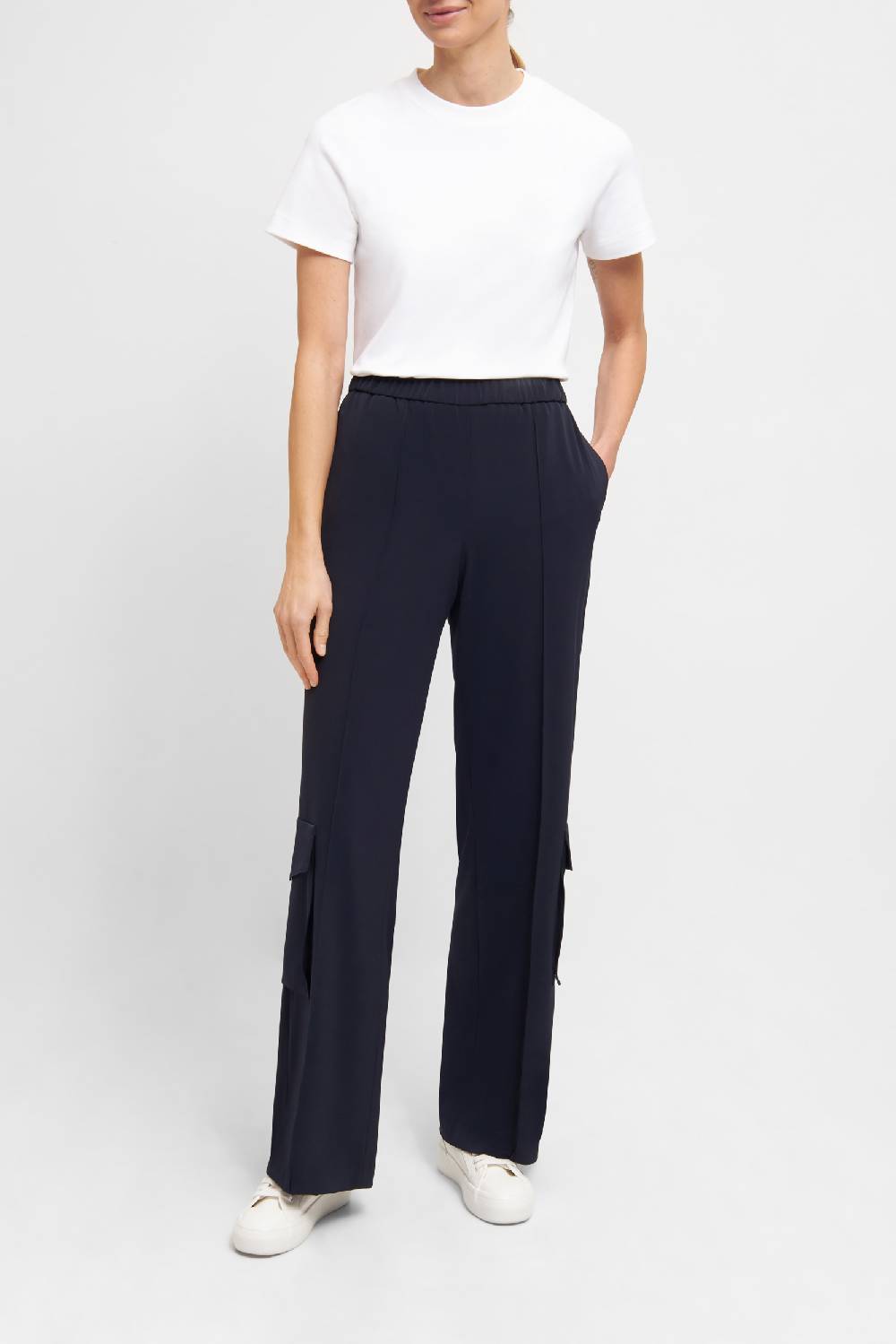 Raffaello Rossi Cargo Wide Leg lang High Waist schwarz: ALMA Angebote
