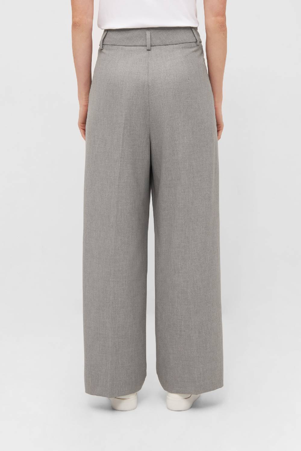 Raffaello Rossi Bundfaltenhose Wide Leg lang High Waist grau: MAYLA Schlussverkauf