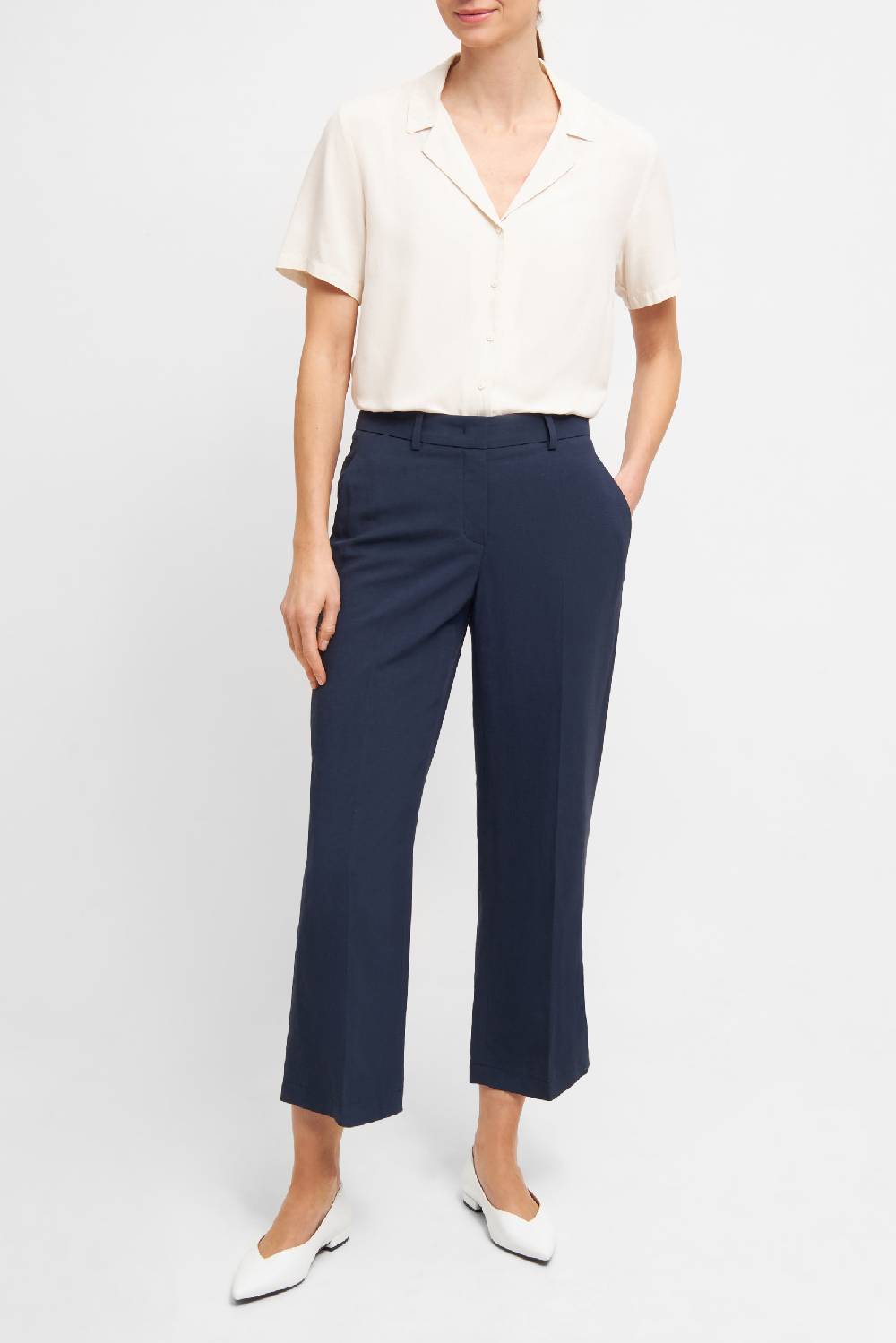 Raffaello Rossi Marlenehose Straight verkürzt -7/8 Mid Waist schwarz: OLESSA 7/8 Angebote