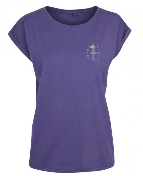 Rebel Rockers Girl Loosefit Tee Blindgirl dark purple Blitzverkäufe