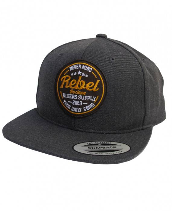 Rebel Rockers Never Mind Snapback Cap dark grey
