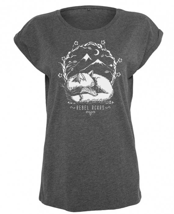 Rebel Rockers Fox Girl Loosefit Tee dark greyheather Meist gekauft