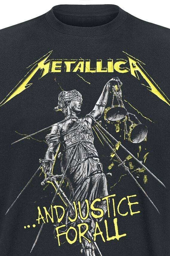 EMP " And Justice For All - Tracklist" T-Shirt schwarz von Metallica Schlussverkauf