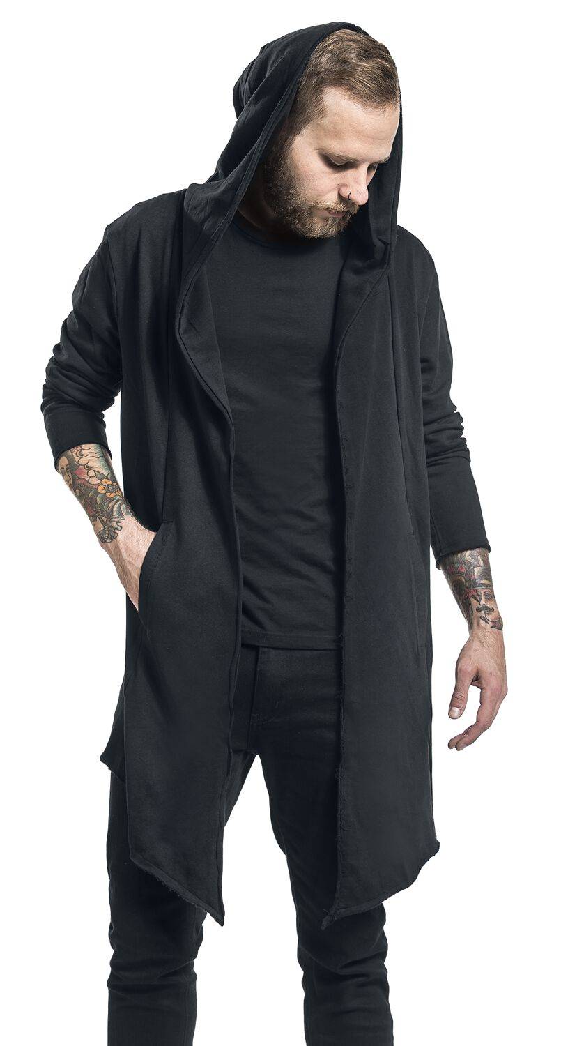 EMP "Long Hooded Open Edge Cardigan" Cardigan schwarz von Urban Classics Verkauf