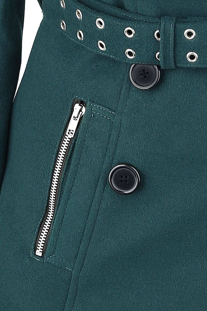 EMP "Decay Coat" Wintermantel petrol von Vixxsin Online