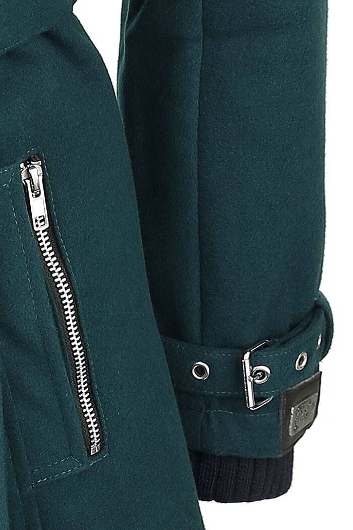 EMP "Decay Coat" Wintermantel petrol von Vixxsin Online