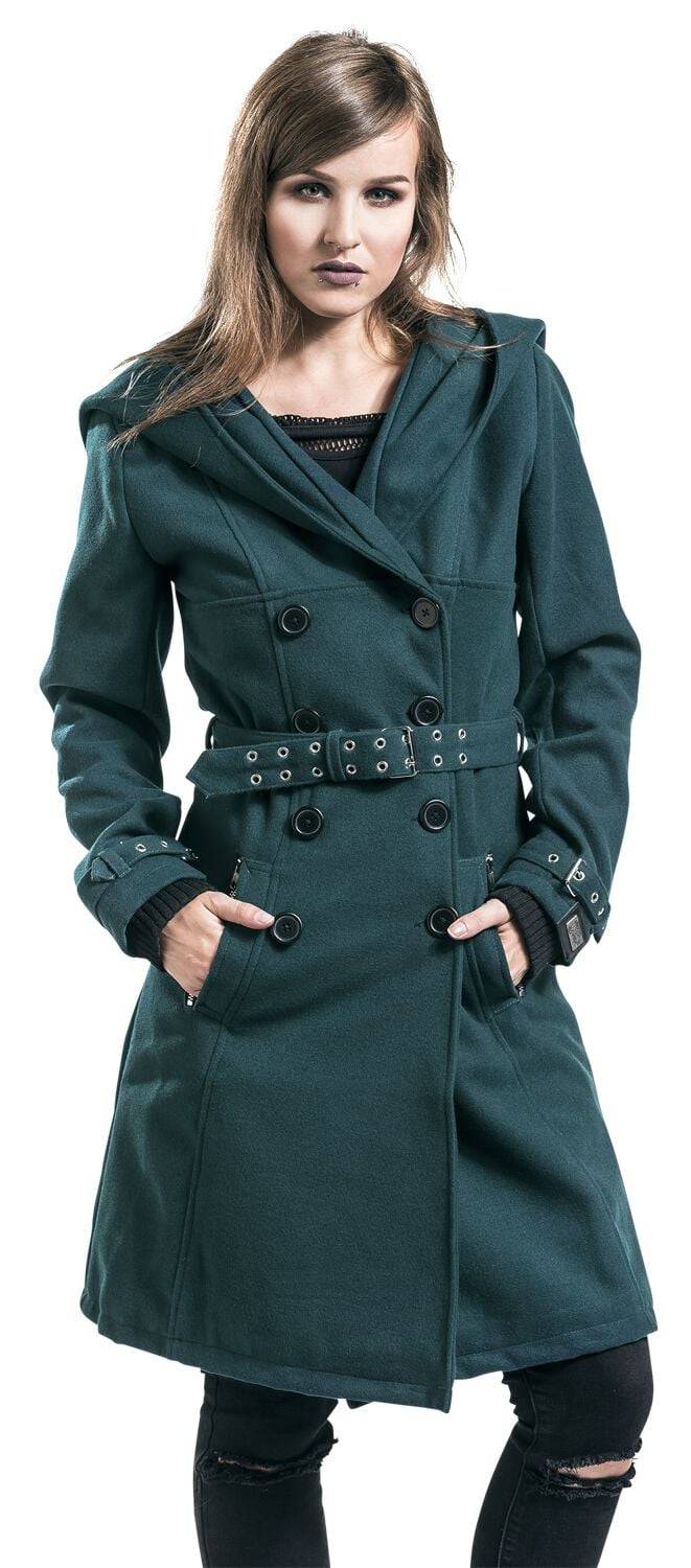 EMP "Decay Coat" Wintermantel petrol von Vixxsin Online
