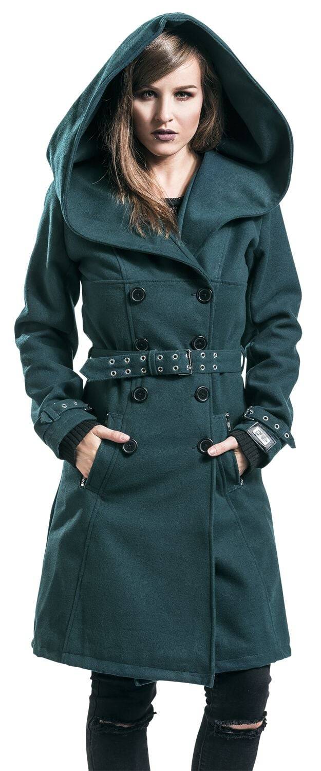 EMP "Decay Coat" Wintermantel petrol von Vixxsin Online