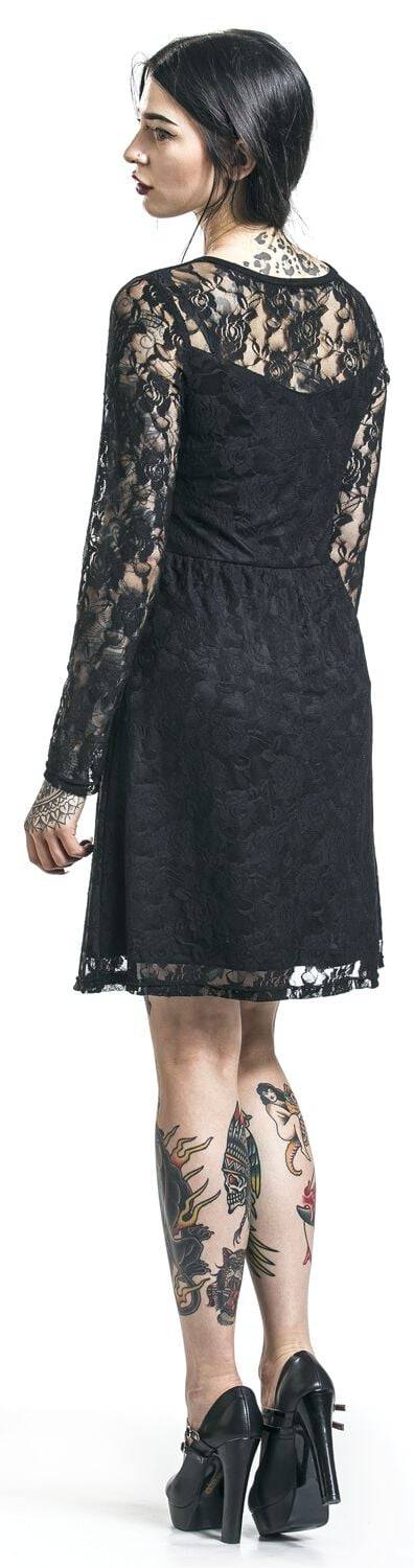 EMP "Lace Dress" Kurzes Kleid schwarz von Gothicana by EMP Verkauf